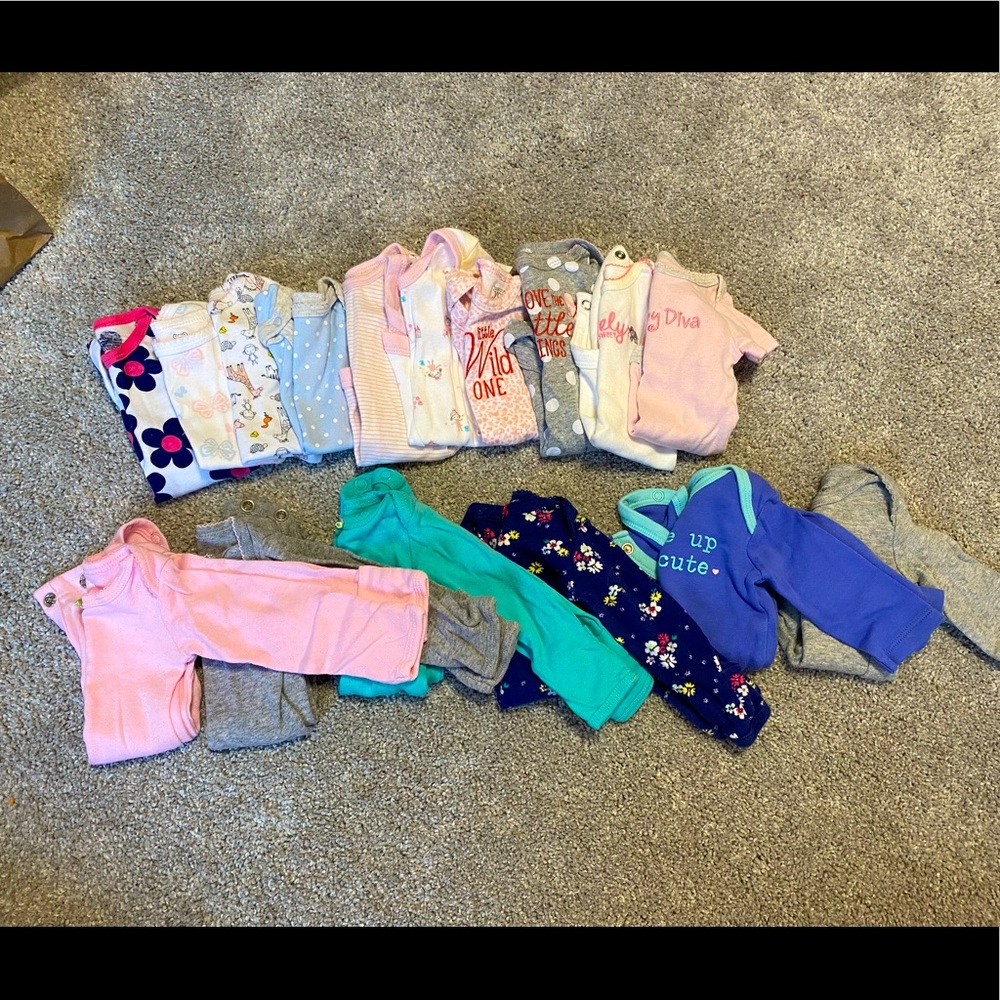 Large newborn onesie bundle